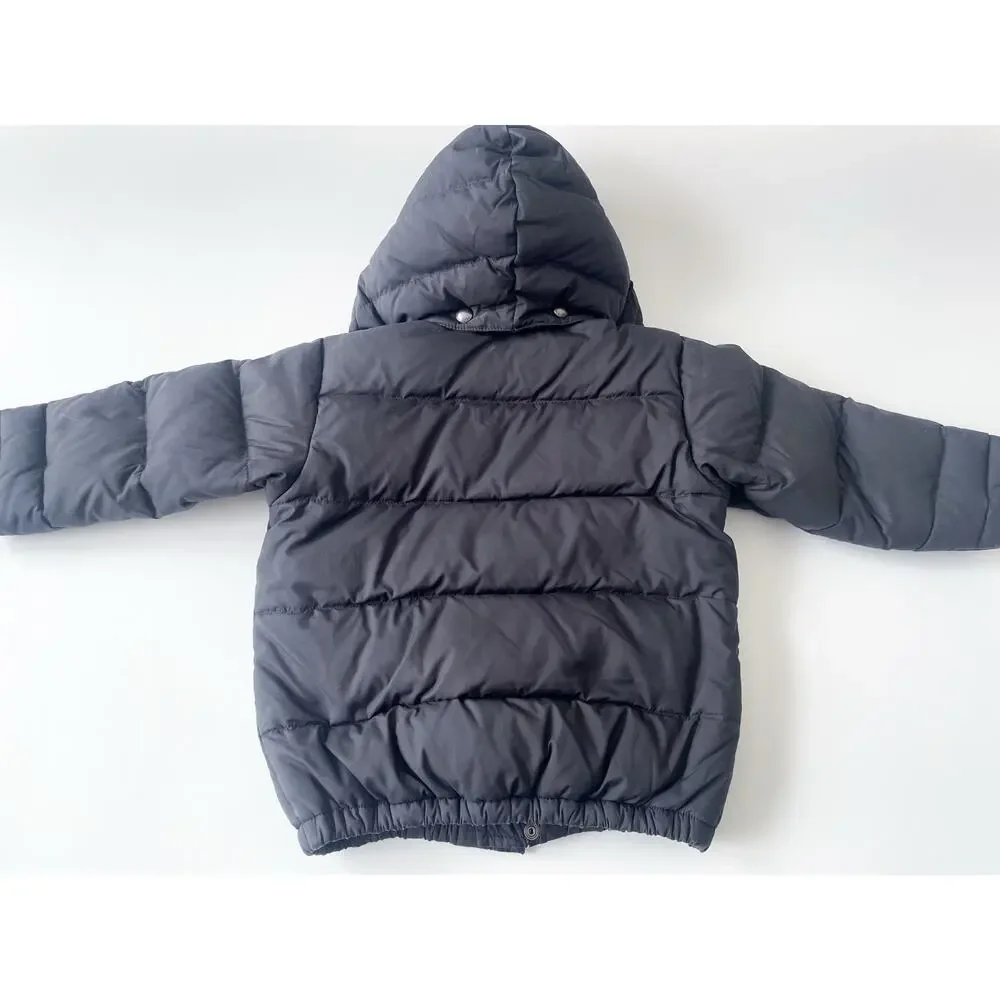 Polo Ralph Lauren Toddler Boy's Down Filled Black Hooded Quilted Puffer Coat 2T